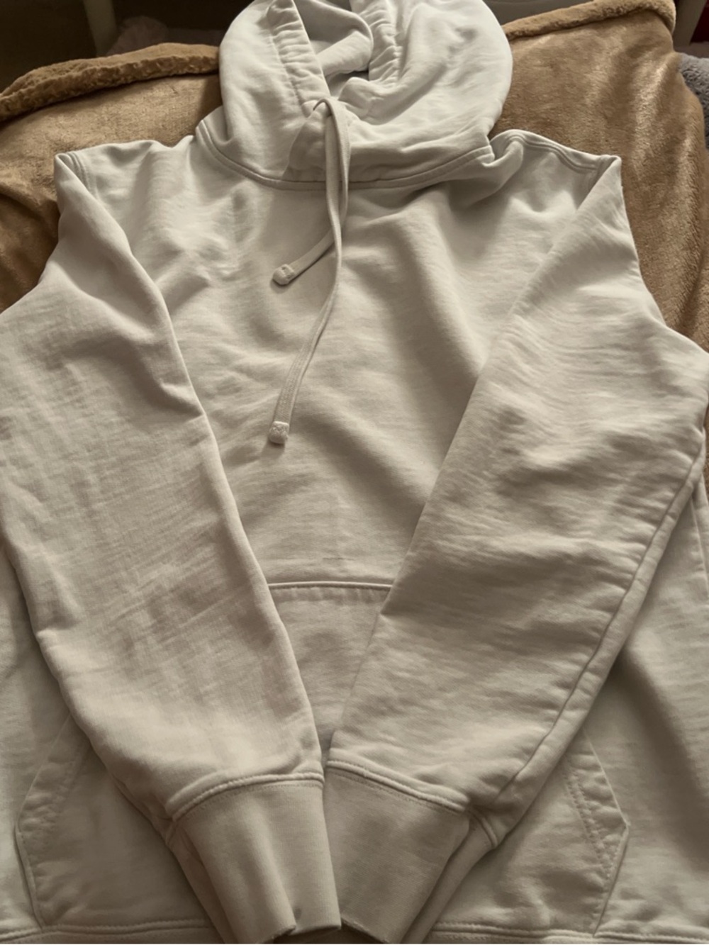 American Eagle Off-White Pullover Hoodie
